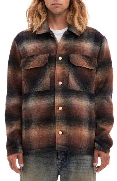 Vayder Jovanotti Plaid Shirt Jacket In Ocher