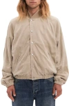 Vayder Manzoni Goatskin Suede Bomber Jacket In Fossil