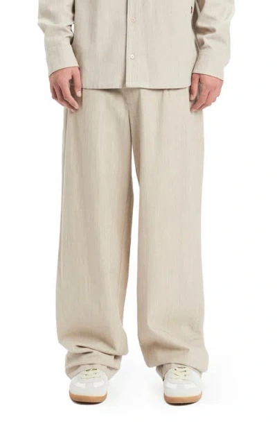 Vayder Marconi Relaxed Wool & Cotton Trousers In Neutral