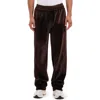 Vayder Marrone Straight Leg Stretch Velvet Pants In Walnut