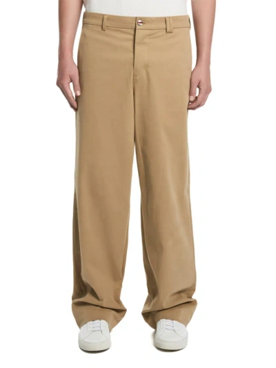 Vayder Wide Chino Wide-leg High-rise Stretch-cotton Trousers In Khaki