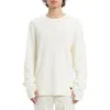 Vayder Veneto Oversize Long Sleeve Waffle T-shirt In White