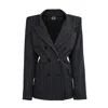 Vazaf Women's Black / White Structure Blazer In Black