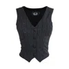 Vazaf Women's Black / White Structure Vest In Multi