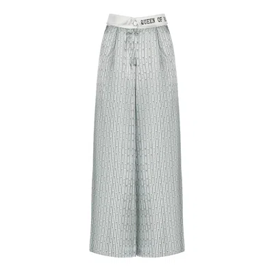 Vazaf Women's Monogram Pants White In Black