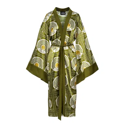 Vazaf Women's Neutrals / Green Kimono Olive