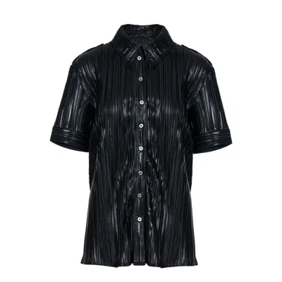 Vazaf Women's Pleated Shirt Black