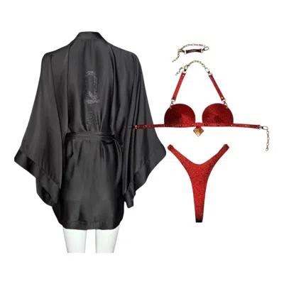 Vazaf Women's Valentine's Set Red In Black
