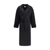 Vazluxe.com Black Wool Coat In Black