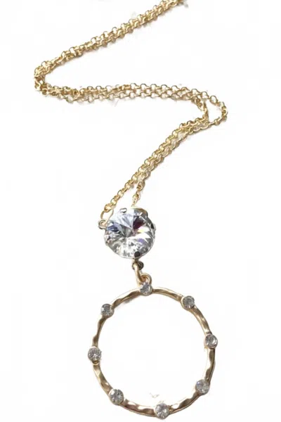 Vb & Co. Women's Crystal Sparkle Necklace In Gold