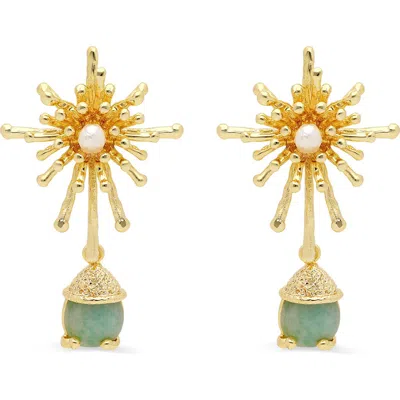 V.bellan Amina Drop Earrings In Gold