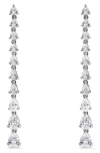 V.bellan Aria Cubic Zirconia Drop Earrings In Silver