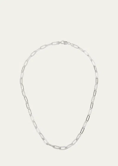 V.bellan Large Paperclip Link Necklace In Metallic