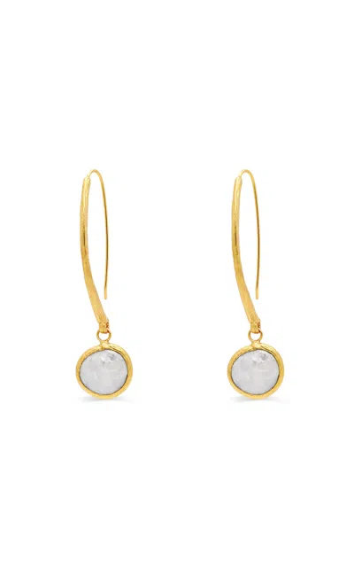 V.bellan Luna 18k Gold-plated Pearl Drop Earrings