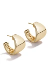 V.bellan Nicole Cubic Zirconia Hoop Earrings In Gold