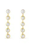 V.bellan Stella 18k Gold-plated Pearl Drop Earrings In Gold