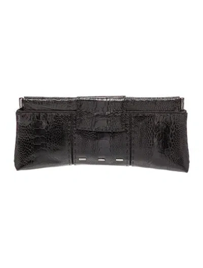 Pre-owned Vbh Alligator Clutch In Black