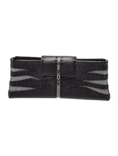 Pre-owned Vbh Leather Clutch In Black