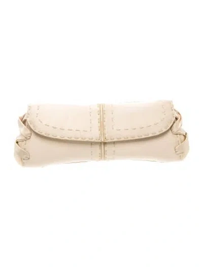 Pre-owned Vbh Leather Clutch In Neutral