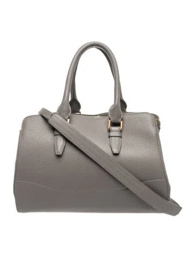 Pre-owned Vbh Leather Top Handle Bag In Grey
