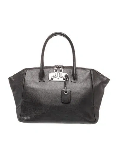 Pre-owned Vbh Leather Tote In Black