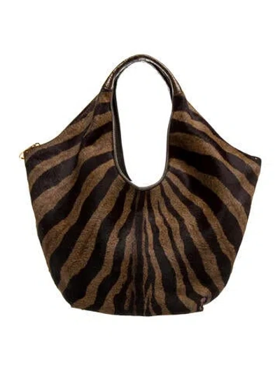 Pre-owned Vbh Ponyhair Shoulder Bag In Brown