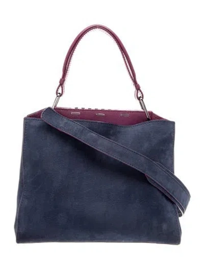 Pre-owned Vbh Suede Shoulder Bag In Blue