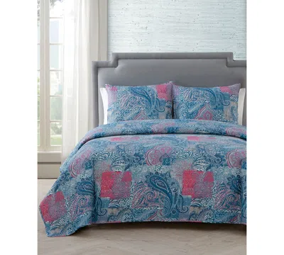 VCNY HOME AVA PAISLEY 3-PC. QUILT SET, KING