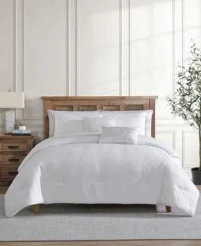 Vcny Home Blanca Jacquard Geometric 5 Pc. Comforter Sets In White