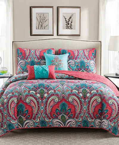 Vcny Home Casa Re`al Reversible 4-pc. Twin Xl Quilt Set In Multi