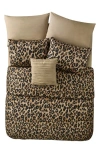 Vcny Home Cheetah Reversible Bed In A Bag Comforter Set Collection Bedding In Brown