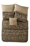 Vcny Home Cheetah Reversible Bed In A Bag Comforter Set Collection Bedding In Brown
