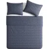 Vcny Home Diamond 3-piece Quilt Set In Blue