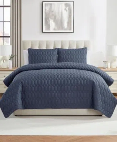 Vcny Home Diamond Quilt Sets In Light Grey