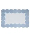Vcny Home Dotted Edge Tufted Bath Rug, 18" X 27" In Blue