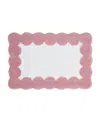 Vcny Home Dotted Edge Tufted Bath Rug, 18" X 27" In Pink