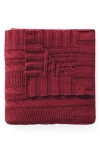 Vcny Home Dublin Cable Knit Throw Blanket In Red