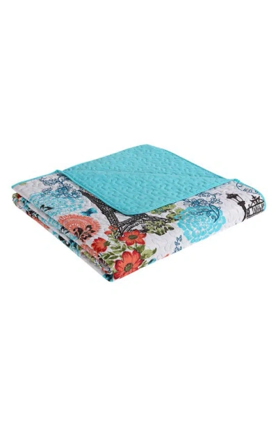 Vcny Home Eiffel Reversible Quilt Set In Blue