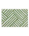 Vcny Home Geometric Lines Tufted Bath Rug, 18" X 27" In Green