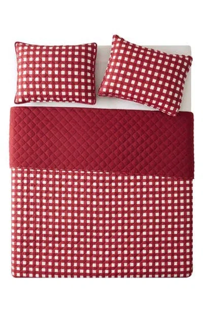 Vcny Home Gingham Quilt Set In Pink