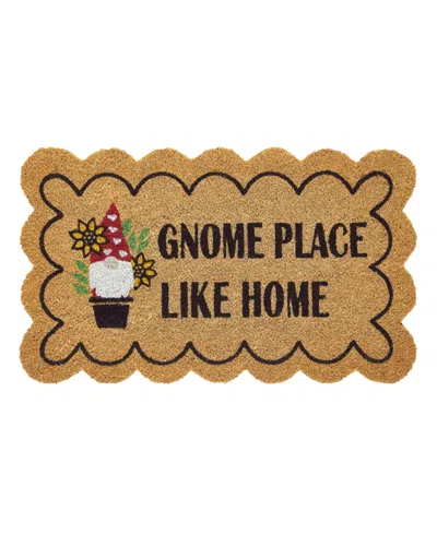 Vcny Home Gnome Outdoor Coir Doormat, 18" X 30" In Brown