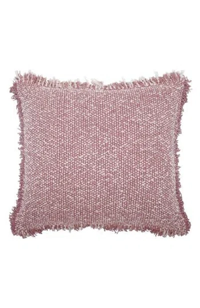 Vcny Home Heathered Fringe Accent Pillow In Pink