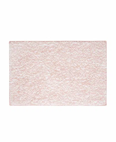 Vcny Home Heathered Memory Foam Bath Rug, 17" X 24" In Pink