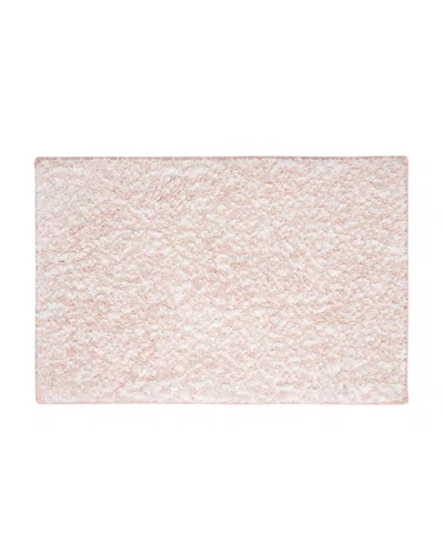 Vcny Home Heathered Memory Foam Bath Rug, 20" X 32" In Pink