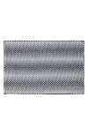 Vcny Home Heathered Stripe Memory Foam Bath Rug In Black