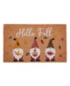 Vcny Home Hello Fall Gnome Coir Outdoor Doormat, 18" X 30" In Multi