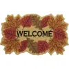 Vcny Home Hello Fall Leaves Coir Doormat In Transparent