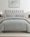 Vcny Home Herringbone Tonal 3-pc. Comforter Set, Full/queen In Gray