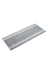 Vcny Home Hotel Stripe Bath Runner Rug In Grey/white