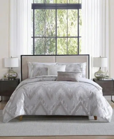 Vcny Home Lilliana Zigzag Jacquard 5 Pc. Comforter Sets In Gray
